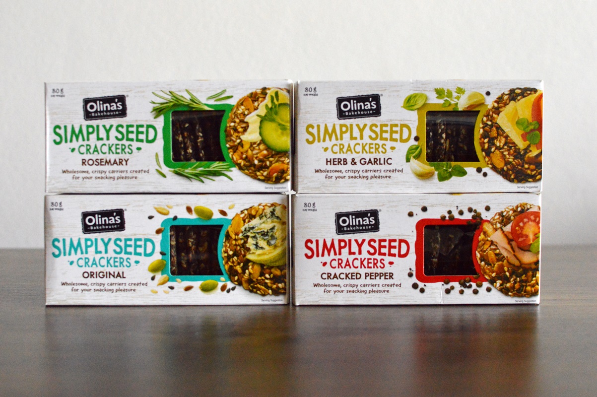 Product review Olina's Simply Seed crackers Gaby Mora